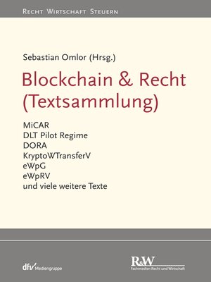 cover image of Blockchain & Recht (Textsammlung)
